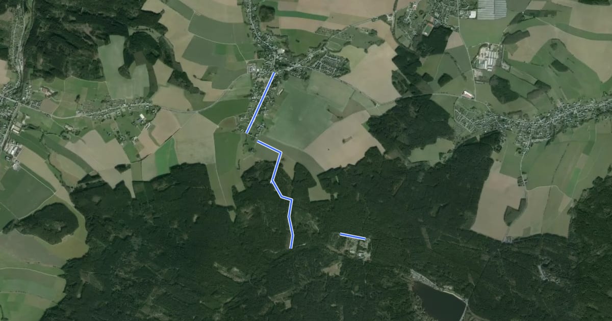 Маршрут Ww Hormersdorf - Jugendherberge, Markierung mangelhaft на спутниковом снимке