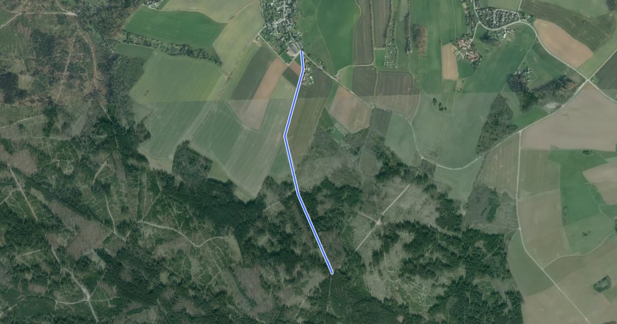 Маршрут WW Jahnsdorf-Eisenweg на спутниковом снимке