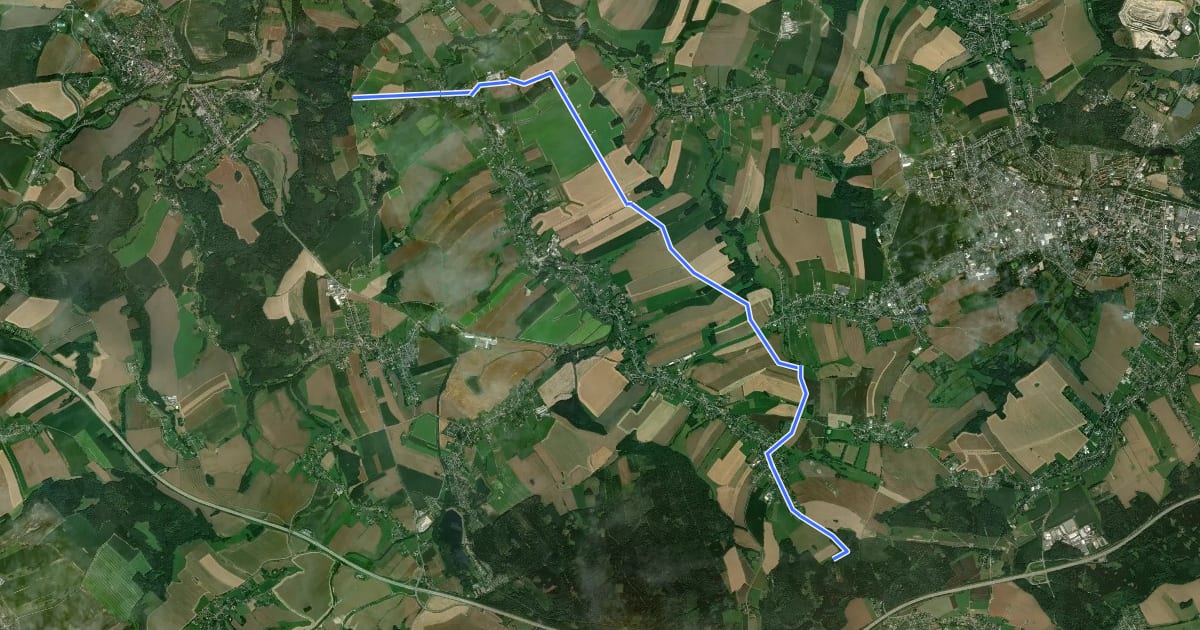 Маршрут Ww Langenchursdorf - Langenberger Höhe на спутниковом снимке