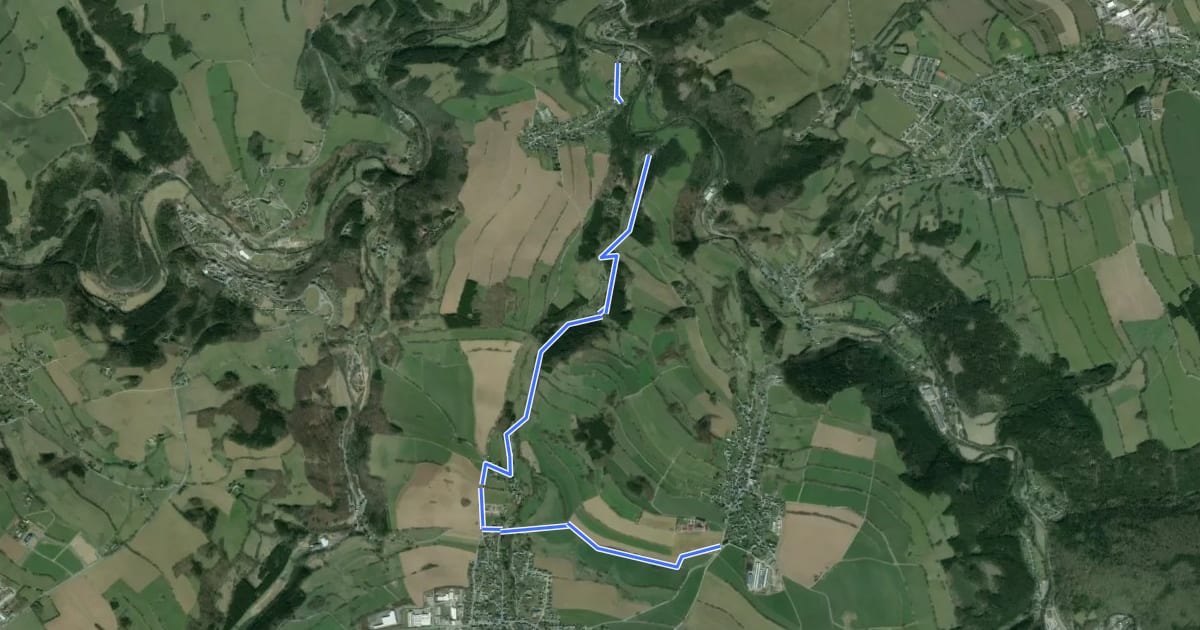 Маршрут Ww Mildenau-Streckewalde über Sandbachtal на спутниковом снимке