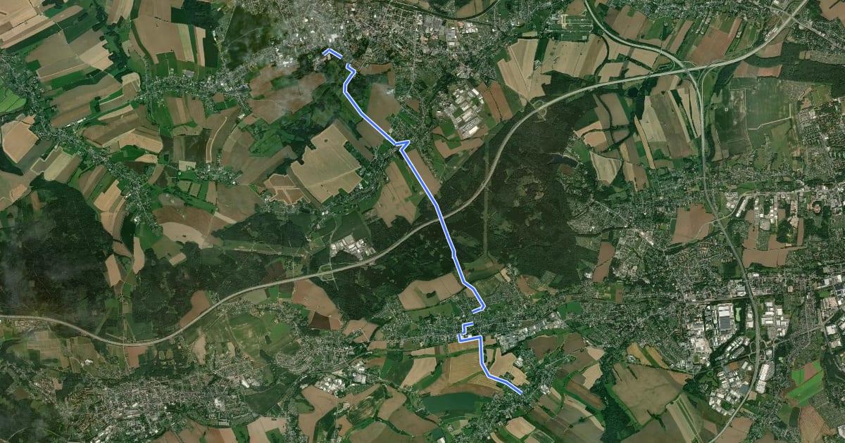 Маршрут Ww Mittelbach-Grüna-Limbach-Oberfrohna на спутниковом снимке