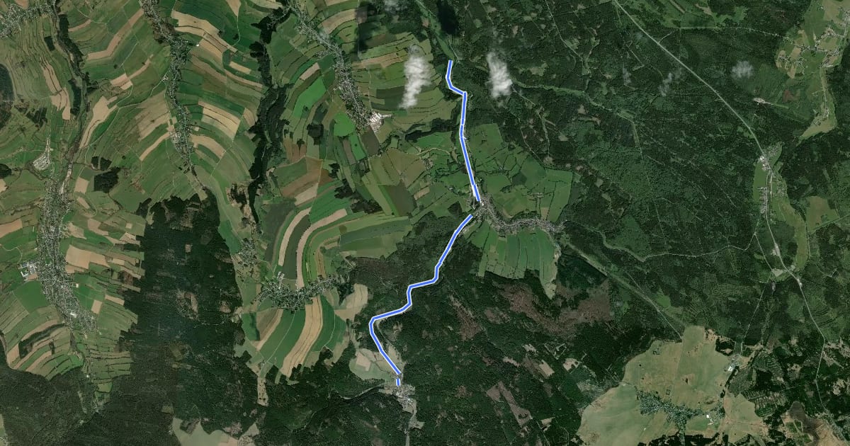 Маршрут Ww Preßnitztal ab Haselbach-Schmalzgrube на спутниковом снимке