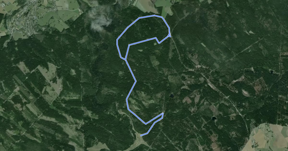 Маршрут Ww Richtung Raubschloßruine Liebenstein Schwarzwassertal на спутниковом снимке