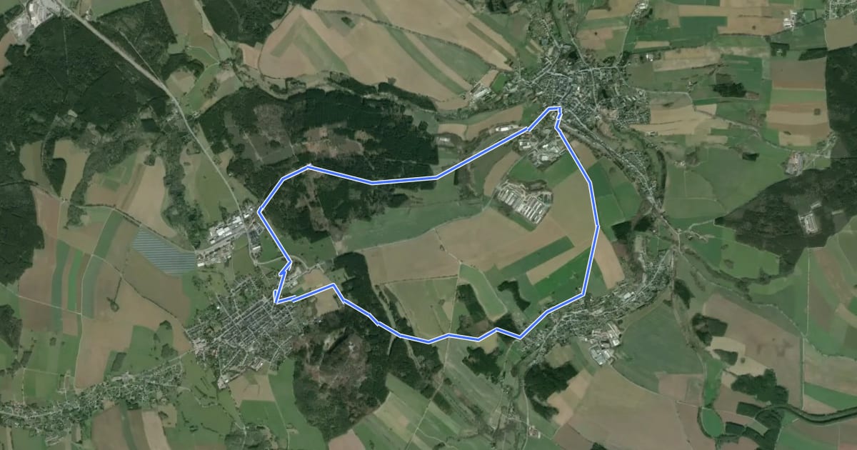 Маршрут Ww Ringweg Schlettau на спутниковом снимке