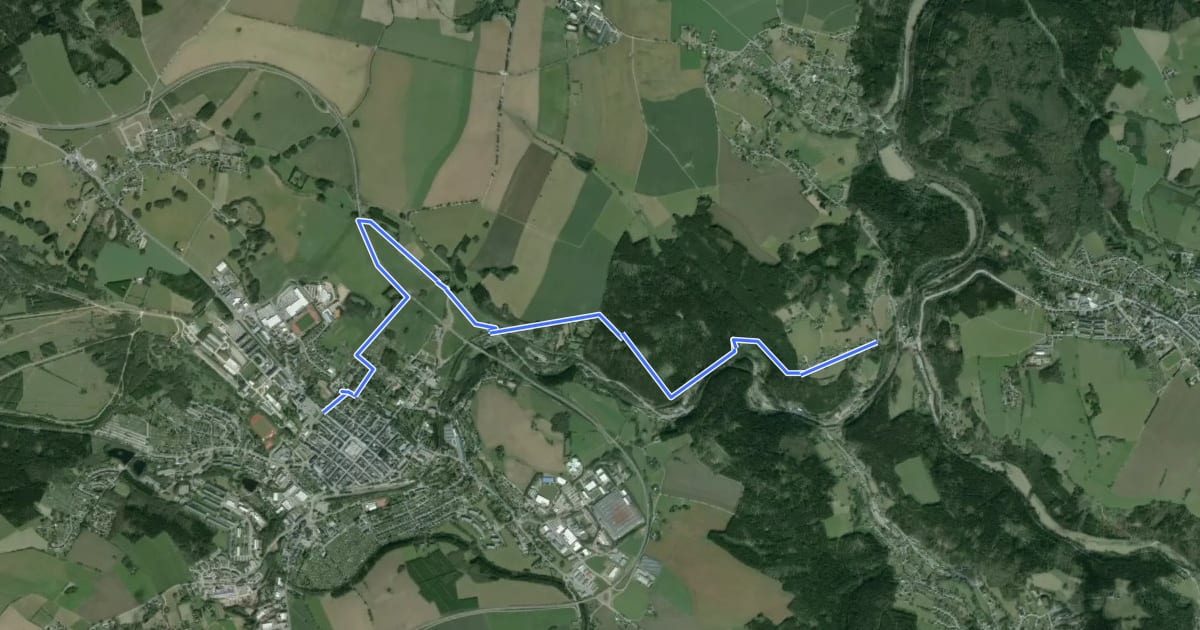 Маршрут Ww Rittersberg-Umgehungsstraße Marienberg-Marienberg на спутниковом снимке