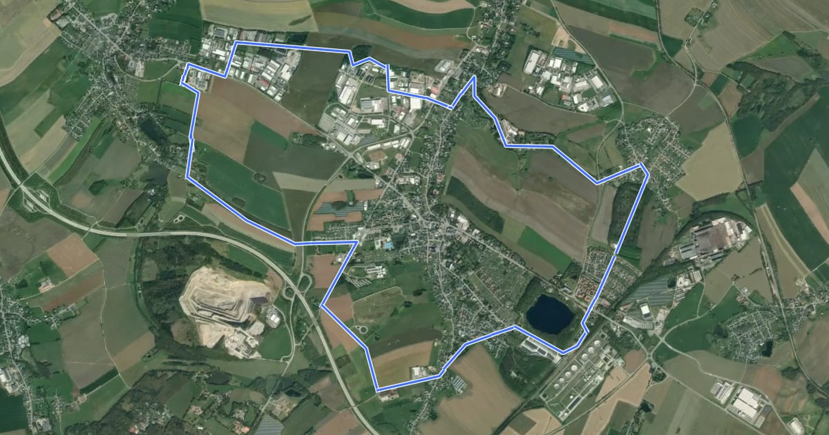 Маршрут Ww Rund um Hartmannsdorf на спутниковом снимке
