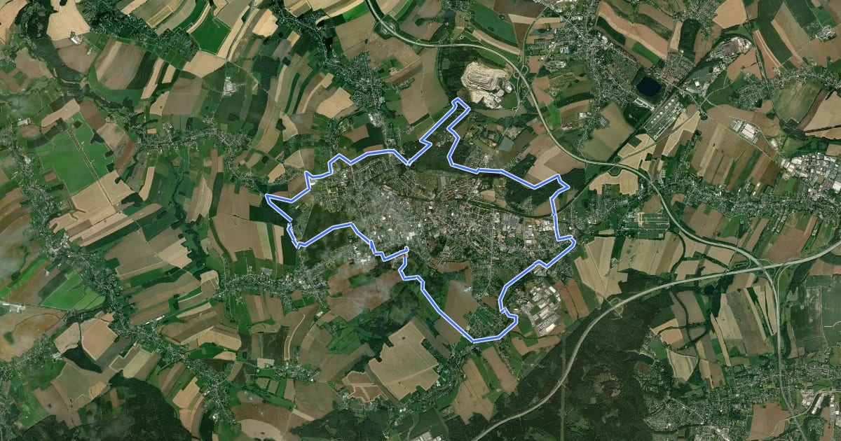 Маршрут Ww Rundwanderweg Limbach-Oerfrohna на спутниковом снимке