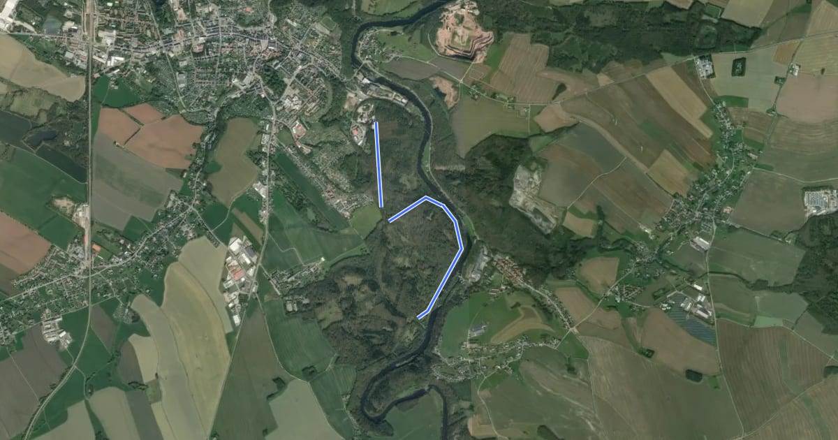 Маршрут Ww Rundweg Mittweida на спутниковом снимке