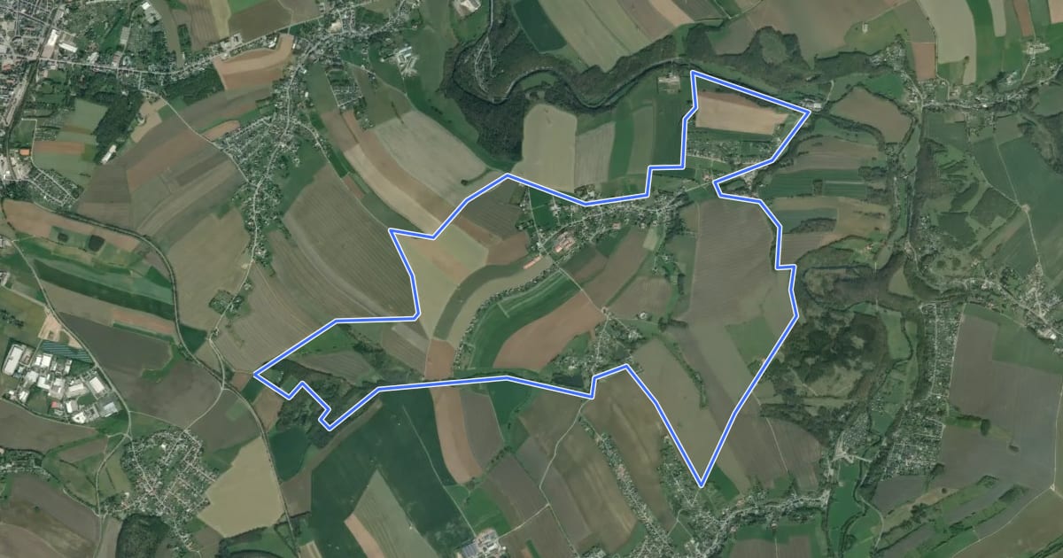 Маршрут Ww Rundweg um Köthensdorf на спутниковом снимке