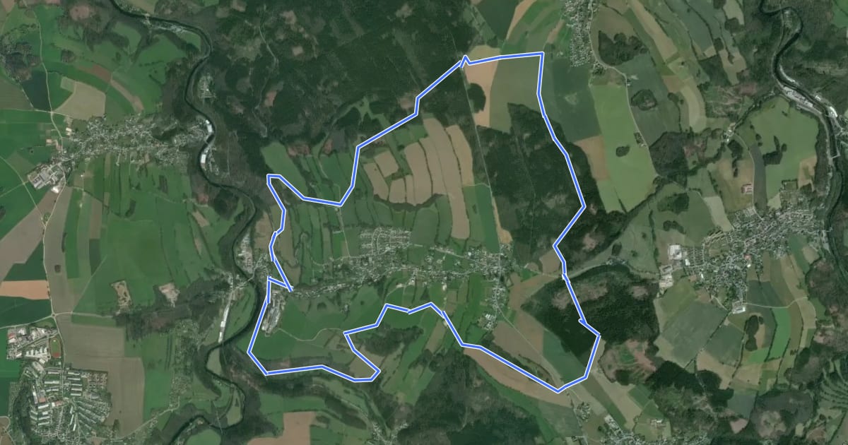 Маршрут Ww Rundweg Waldkirchen на спутниковом снимке