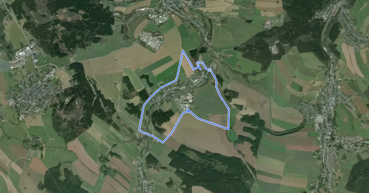 Маршрут Ww Rundweg Walthersdorf на спутниковом снимке