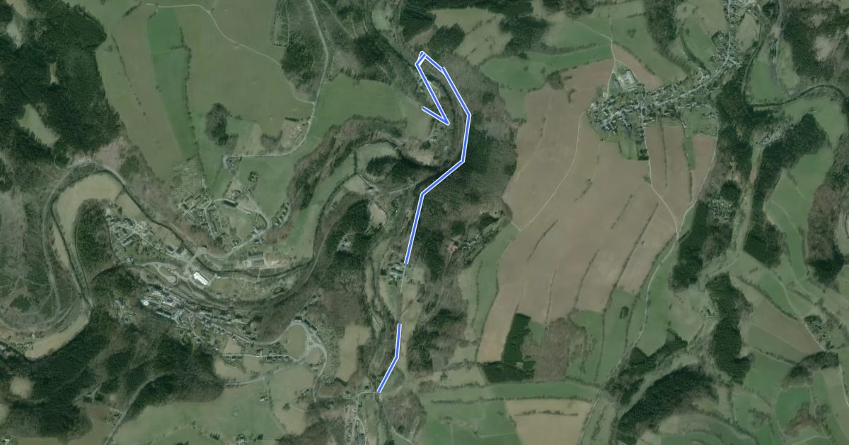 Маршрут Ww Thermalbad Wiesenbad - Himmelmühle - Anschluss Zschopautalweg на спутниковом снимке