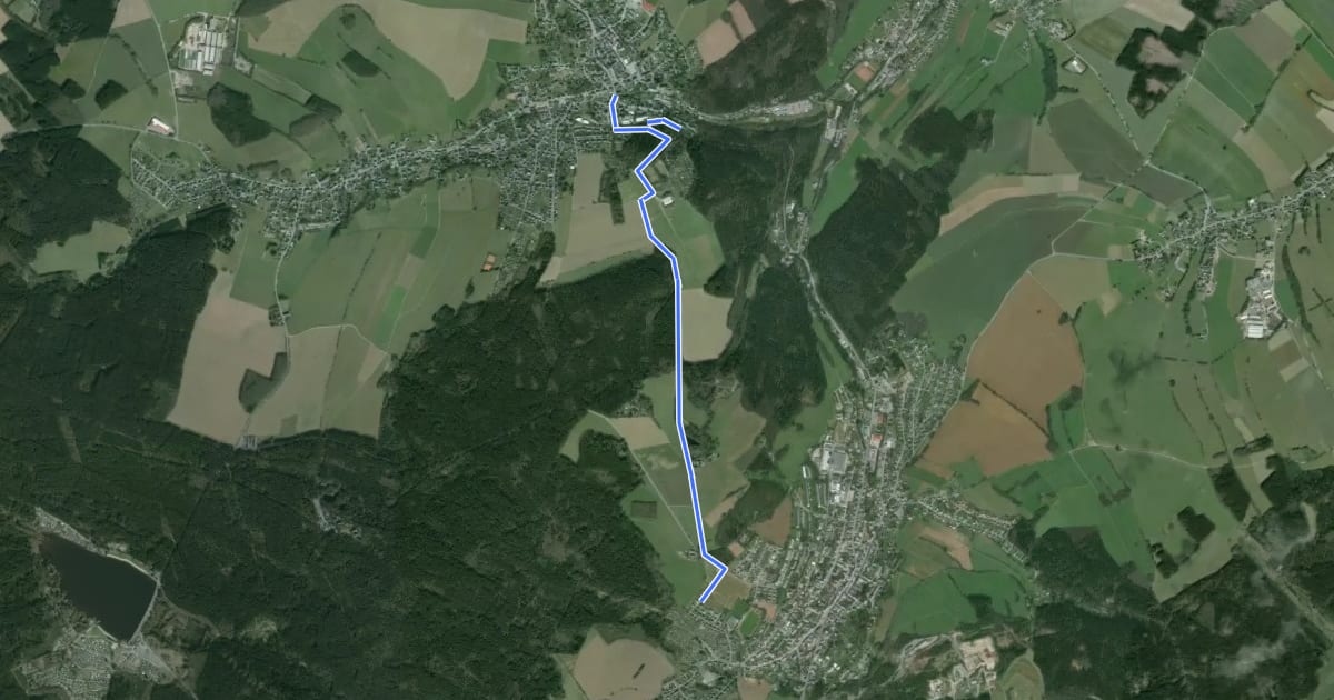 Маршрут Ww Thum-Bergweg-Ehrenfriedersdorf на спутниковом снимке