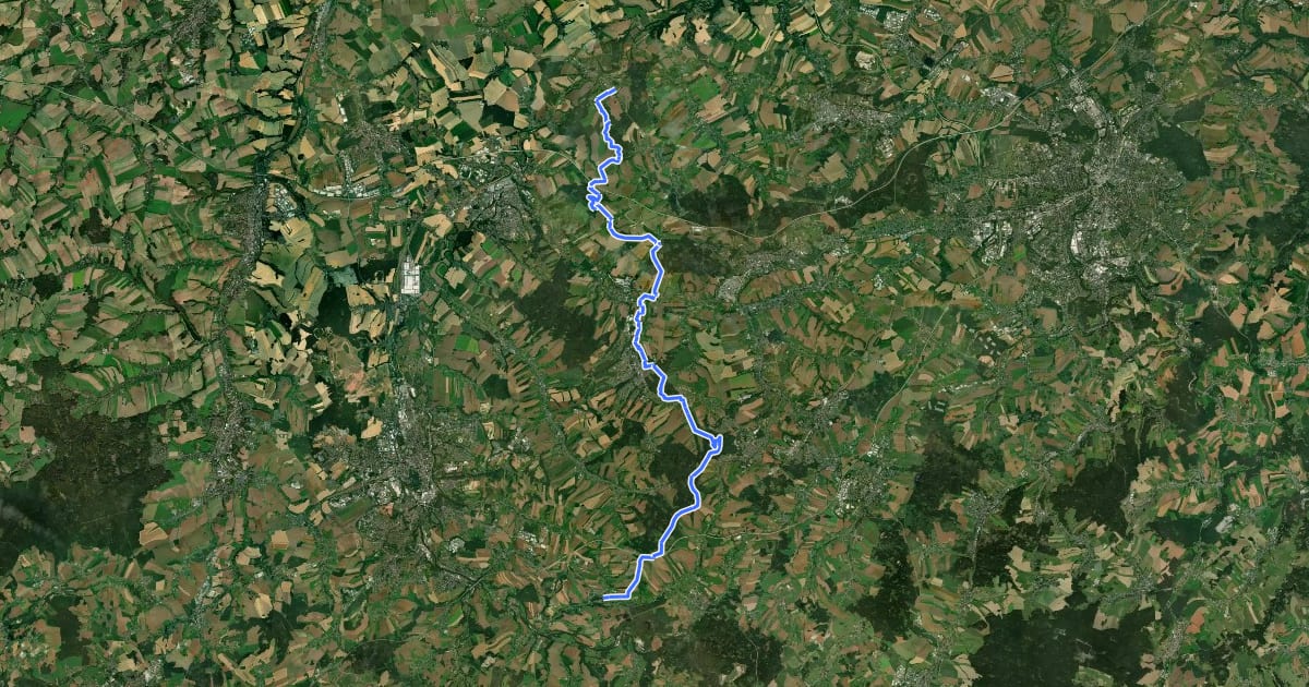 Маршрут Ww Waldenburg-Wildenfels на спутниковом снимке
