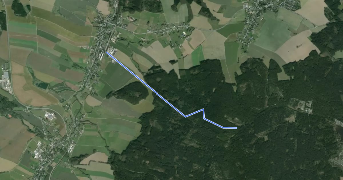 Маршрут Ww Waldrand Hormersdorf - Geyerscher Wald, Markierung mangelhaft на спутниковом снимке