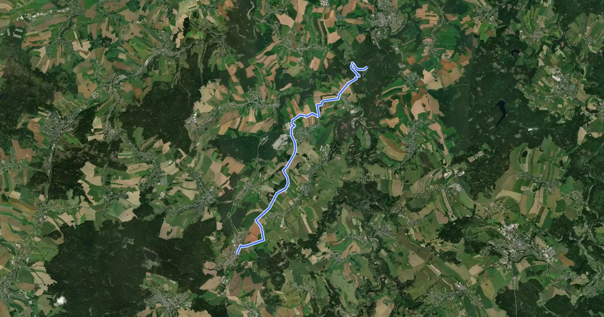 Маршрут Ww Wilischthal-Affenstein-Grießbach-Venusberg-Ehrenfriedersdorf на спутниковом снимке