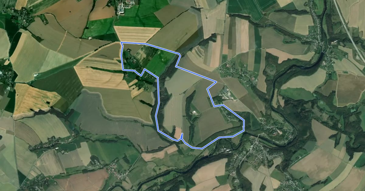 Маршрут Ww Wolkenburg - Wolpersdorf -Wolkenburg на спутниковом снимке