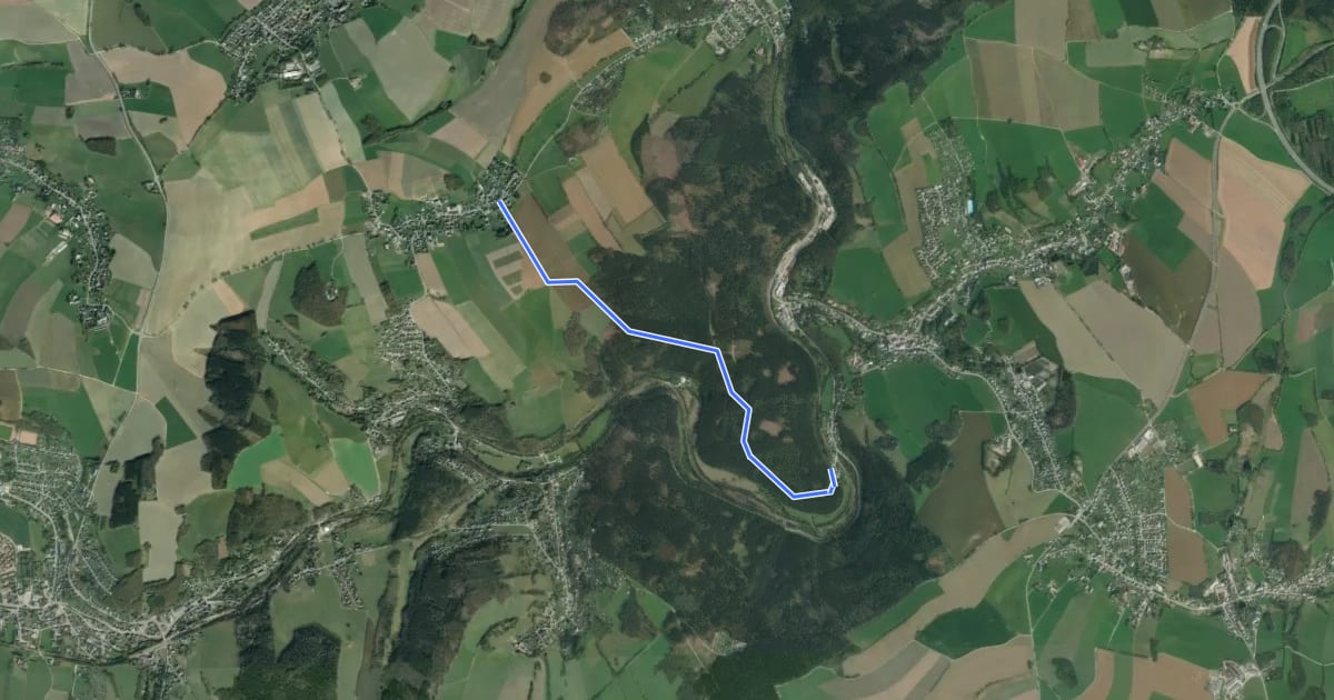 Маршрут Ww Zwönitztalweg - Eibenberg на спутниковом снимке