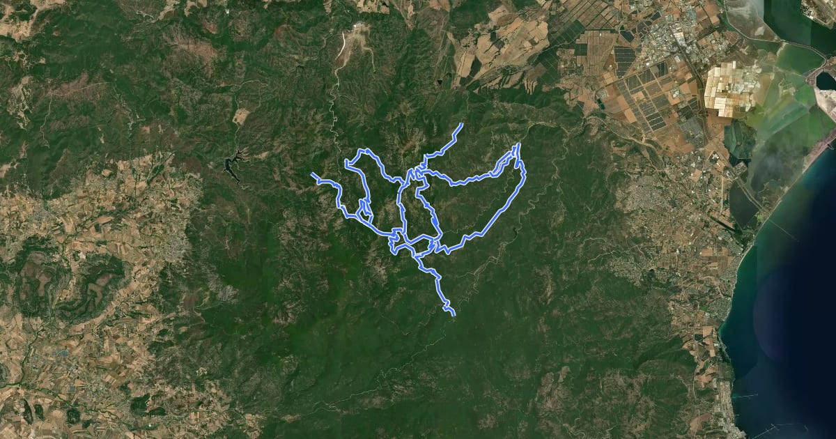 Маршрут WWF Oasi Monte Arcosu на спутниковом снимке