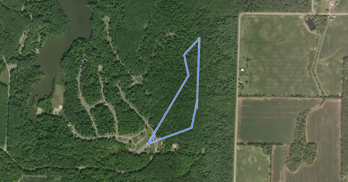 Маршрут Wyandot Trail на спутниковом снимке
