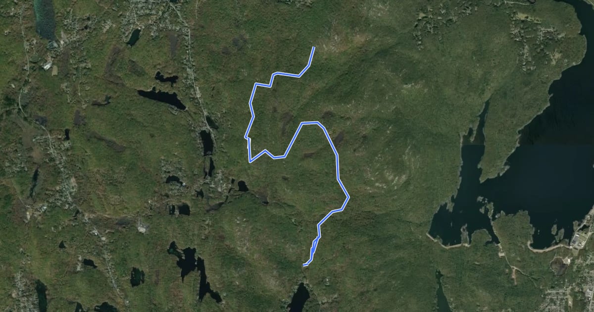 Маршрут Wyanokie Crest Trail на спутниковом снимке