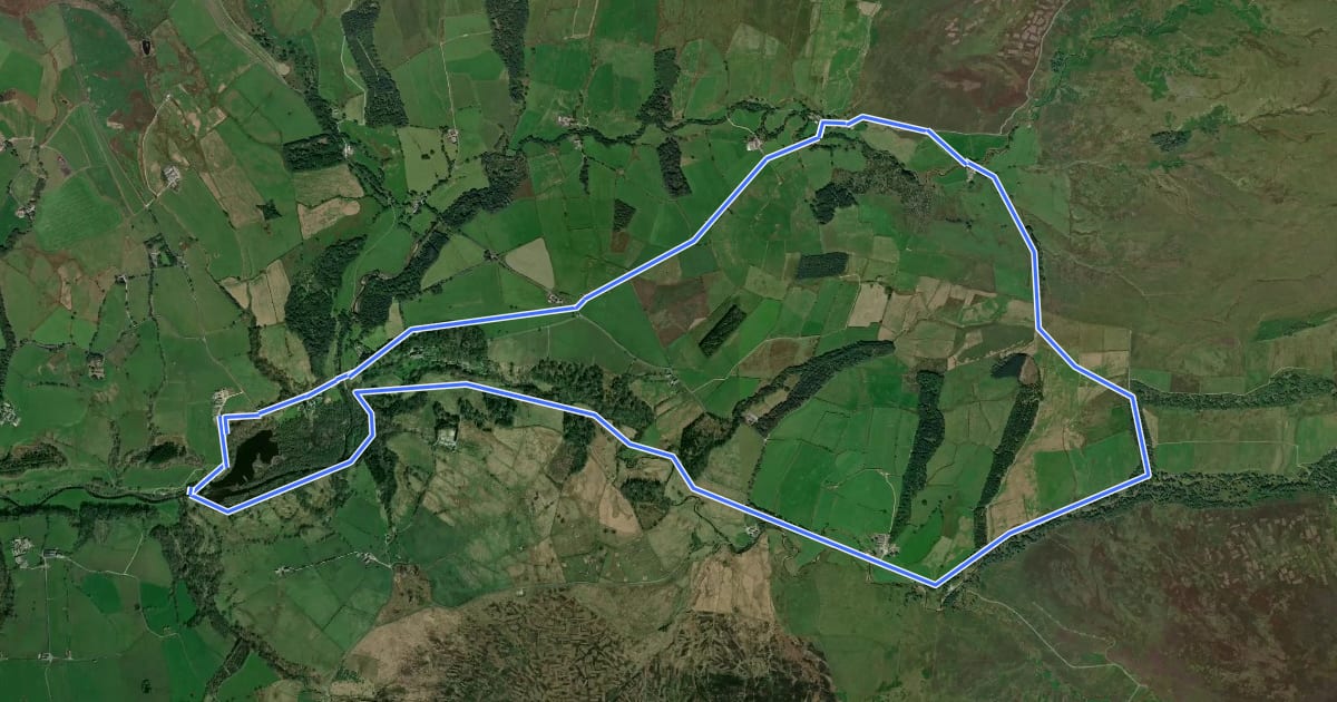 Маршрут Wyre Way (Tarnbrook Loop) на спутниковом снимке