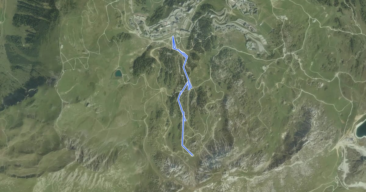 Маршрут X'Trem Canyon на спутниковом снимке