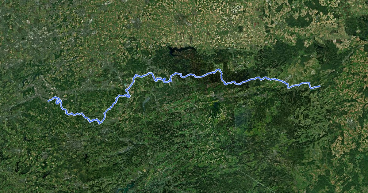 Маршрут X1 Plackweg на спутниковом снимке