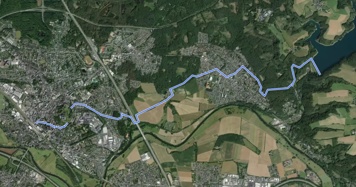 Маршрут X12 Richard-Schirrmann-Weg [Siegburg] на спутниковом снимке
