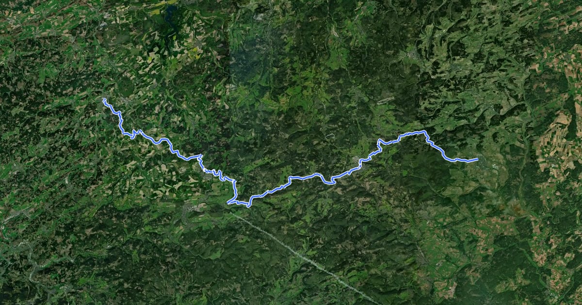 Маршрут X13 Hanseweg (Etappen 3,4,5) на спутниковом снимке