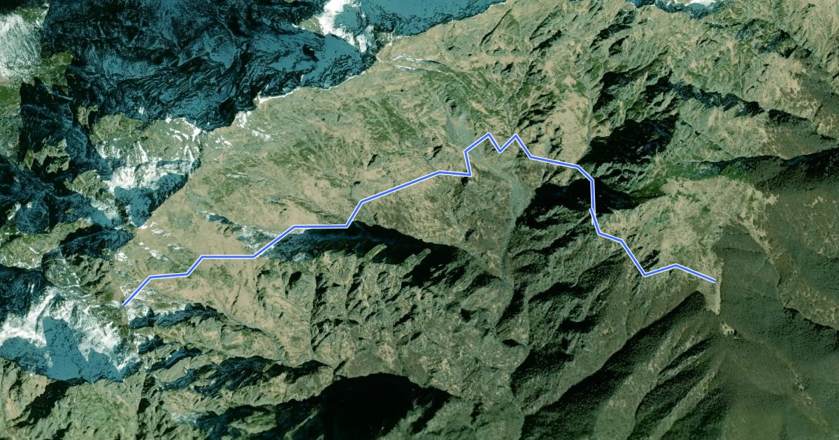 Маршрут X14 - Alpe Busarasca - Bocchetta di Campo на спутниковом снимке