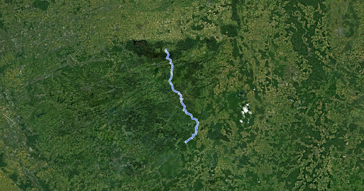 Маршрут X14 Astenweg на спутниковом снимке