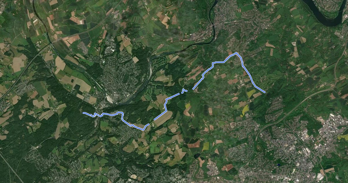 Маршрут X17 Harkortweg [Essen] на спутниковом снимке
