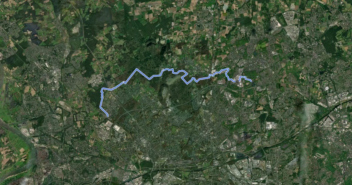 Маршрут X22 Gladbeck - Holten на спутниковом снимке