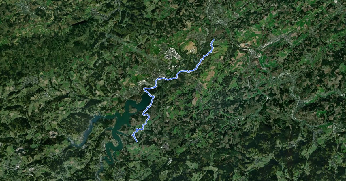 Маршрут X22 Kurkölner Weg [Attendorn] на спутниковом снимке