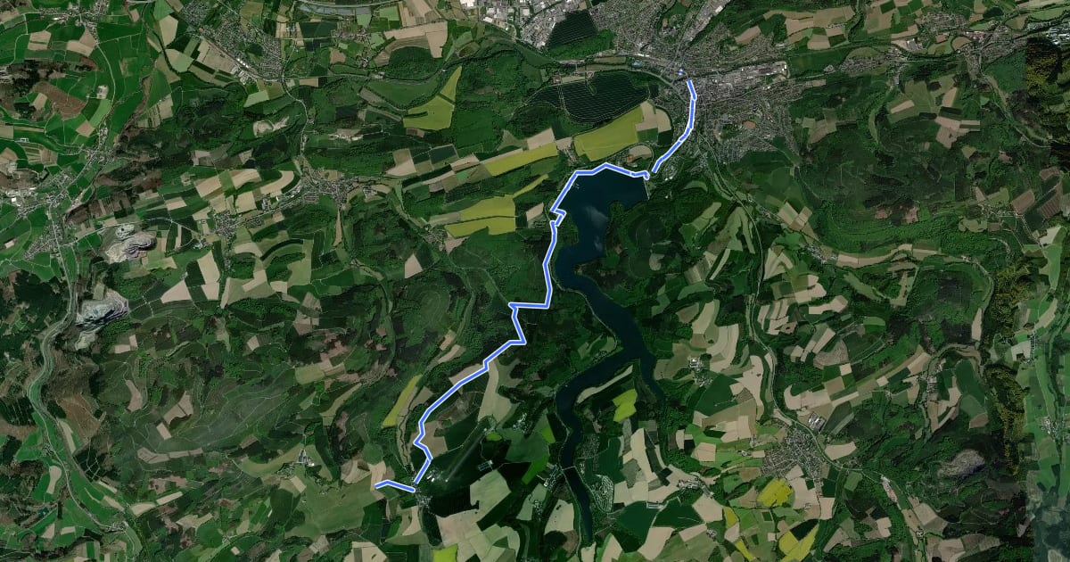 Маршрут X22 Kurkölner Weg [Meschede] на спутниковом снимке