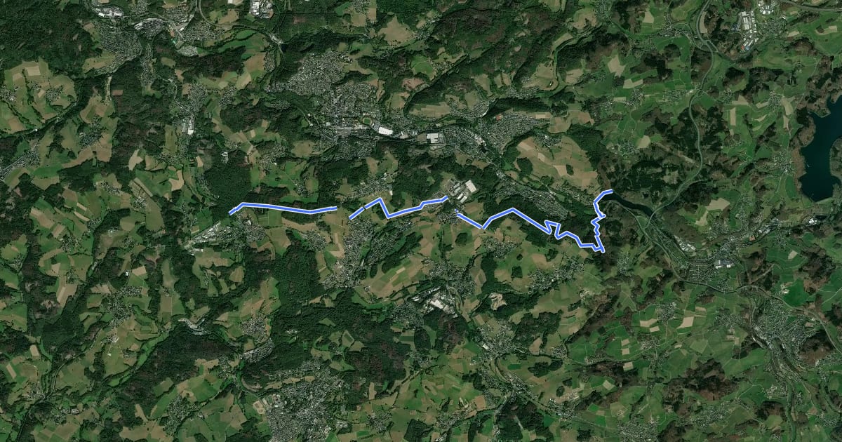 Маршрут X22 Kurkölner Weg [Nümbrecht] на спутниковом снимке
