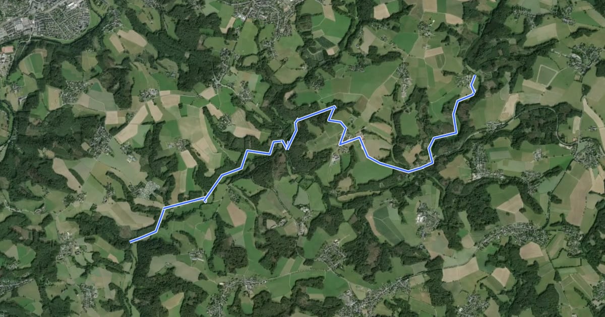 Маршрут X22 Kurkölner Weg [Overath] на спутниковом снимке