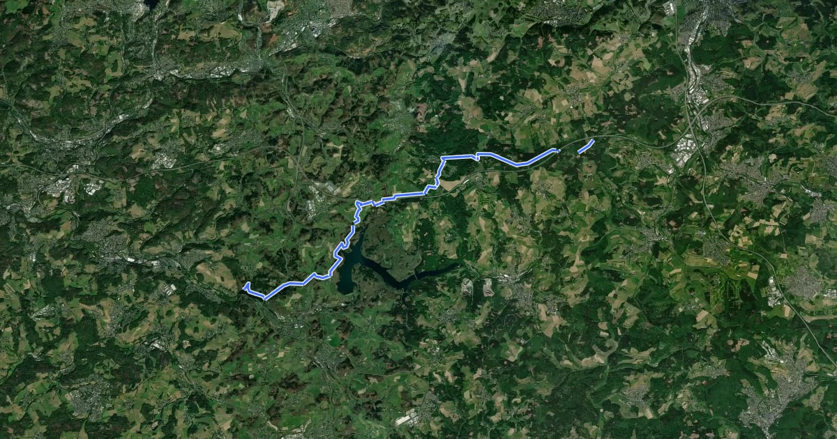 Маршрут X22 Kurkölner Weg [Reichshof] на спутниковом снимке
