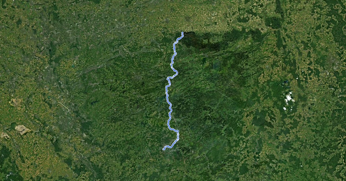 Маршрут X24 Möhne-Westerwald-Weg на спутниковом снимке