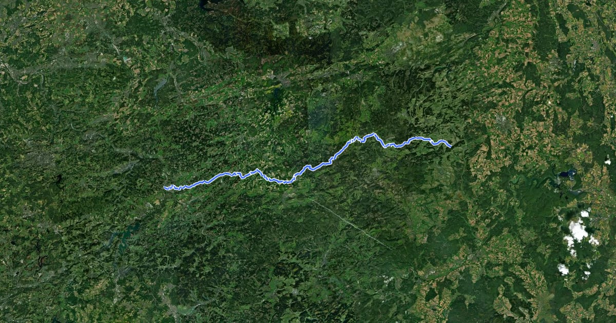 Маршрут X25 Hunauweg на спутниковом снимке
