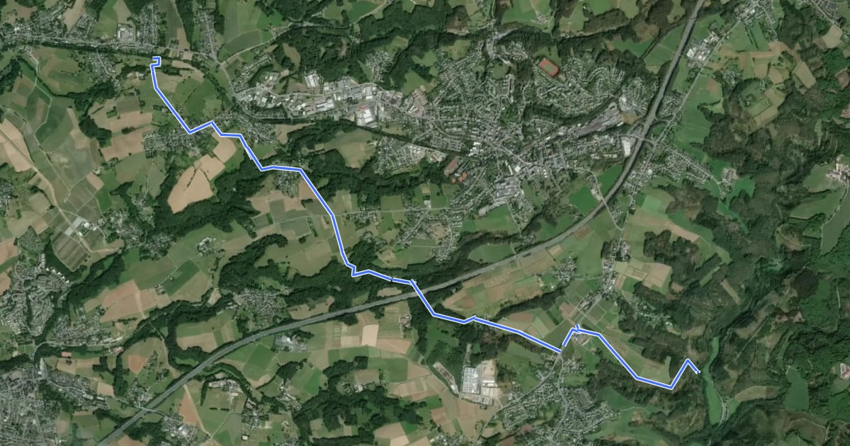 Маршрут X30 Neandertalweg [Burscheid] на спутниковом снимке