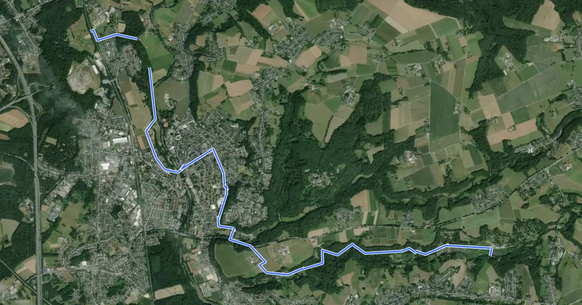 Маршрут X30 Neandertalweg [Leichlingen] на спутниковом снимке