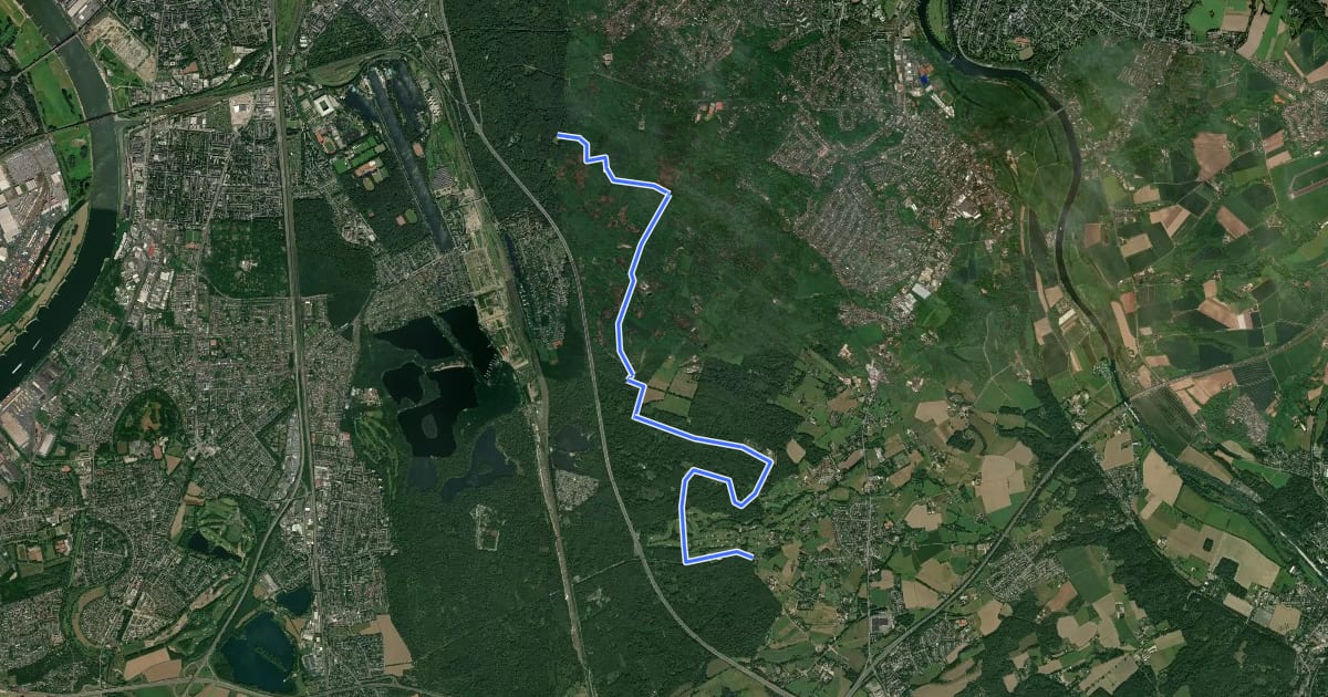 Маршрут X30 Neandertalweg [Mülheim an der Ruhr] на спутниковом снимке