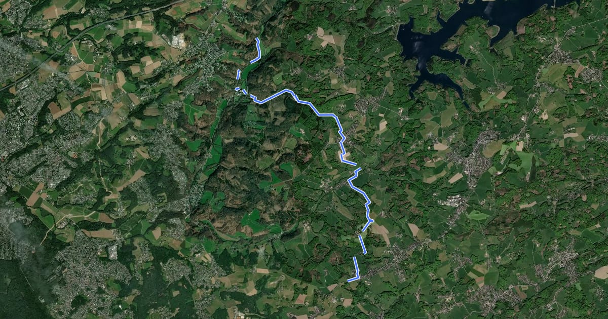 Маршрут X30 Neandertalweg [Odenthal] на спутниковом снимке
