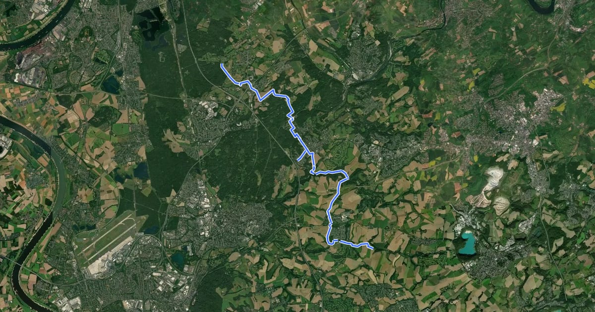 Маршрут X30 Neandertalweg [Ratingen] на спутниковом снимке