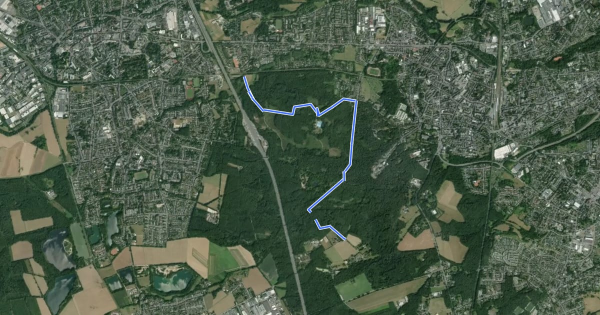 Маршрут X30 Neandertalweg [Solingen] на спутниковом снимке