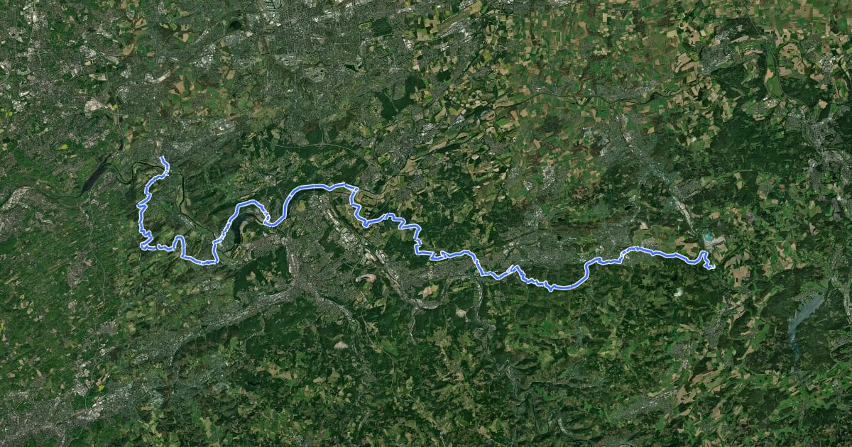 Маршрут X4 Höhlenweg на спутниковом снимке