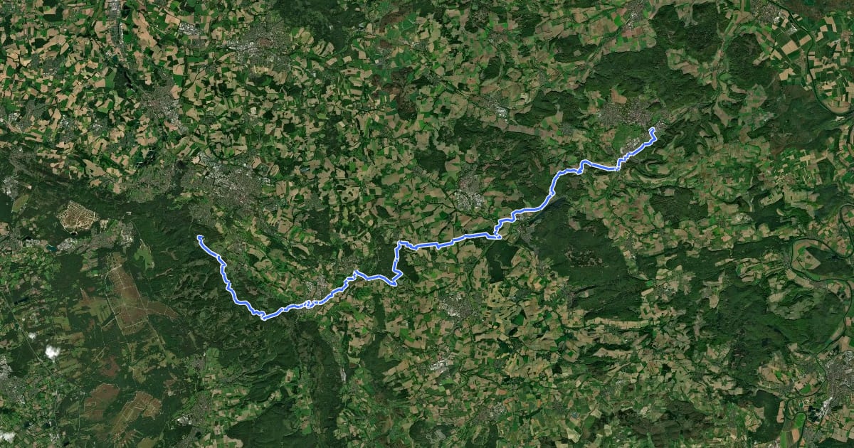Маршрут X6 Niedersachsenweg на спутниковом снимке