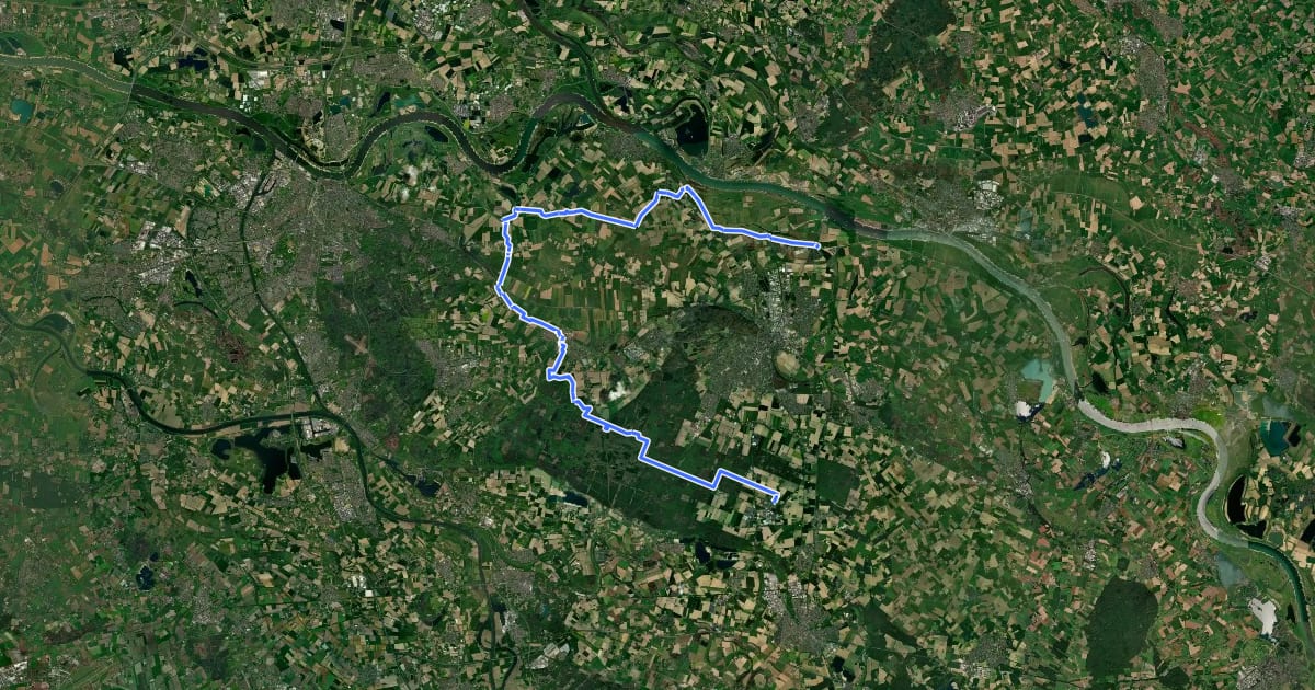 Маршрут X7 Kleverlandweg на спутниковом снимке